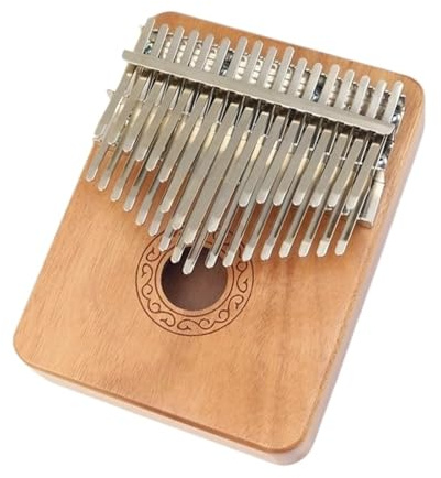 Kalimba Instrument 34-Noten-Daumenklavier, Doppelbereich, Kalimba-Fingerklavier, Einzelplatine Mit Tasche Und Zubehör(Mahogany,3/4)