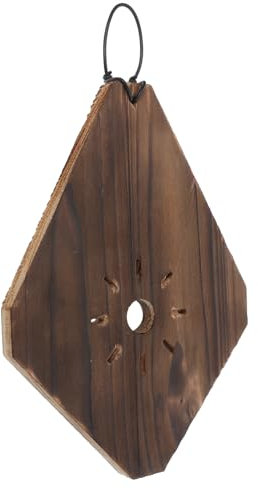 HANABASS Jardinera Colgante De Pared Madera Carbonizada para Plantas De Interior Ligera y Resistente Soporte Vertical para Helechos Cuerno De Alce Orquídeas y Suculentas Decoración Natural