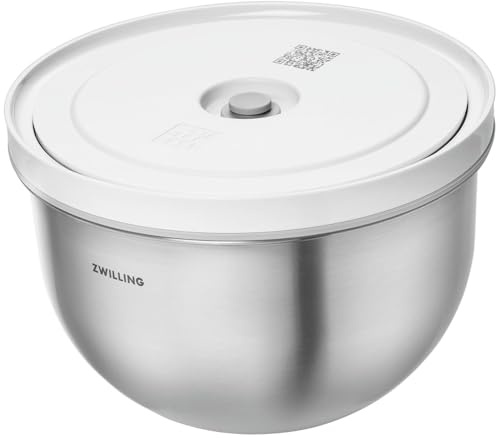 ZWILLING Fresh & Save Bowls Vakuumbehälter, M, 18 Zentimeter, Edelstahl, Metallic-Grau