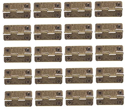 Uonlytech Charnières Miniatures Haute Résistance pour Boîte à Bijoux pour Fer Jaune Fermeture Sécurisée et 50 Lot de 50 Pièces Boîte Faite Main Bricolage Diy