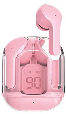 Ziyan Écouteurs Bluetooth sans fil Bluetooth 5.4 - Écouteurs intra-auriculaires - Casque de sport - Réduction du bruit - Contrôle tactile des basses - Pour tous les téléphones - Rose
