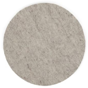 Handgemacht & Fairtrade-Zertifiziert | Gry & Sif | Stilvolles dänisches Design x Napali Kunsthandwerker | Rundes Tischset aus Filz, Platzset | Natürliches Grau