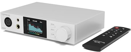 TOPPING DX5 II Hi-Res DAC & Headphone Amp Combo – Dual ES9039Q2M, X-Hybrid Amp, 10-Band PEQ, LDAC Bluetooth 5.1, 4.4mm Balanced & 6.35mm Headphone Output, Preamp Mode, 12V Trigger (White)