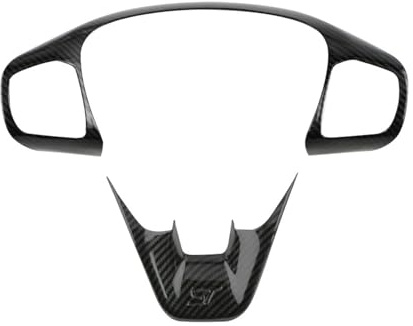 yangwu99 Adatto for Ford Puma 2019-2022 Accessori in fibra di carbonio ST Rivestimento del volante dell'auto Pulsante di controllo Telaio di copertura Stile(Carbon fiber)