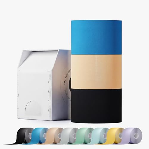 Kinesiotapes 3 Rollen Gemischte 5cm × 5m mit praktischer Aufbewahrungsbox | Profi Sporttape für Gelenk und Muskelunterstützung, Hoch elastisch Latexfreies&Starke Wasserdichtigkeit