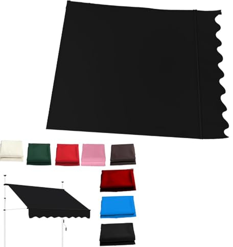Retractable Patio Awning Fabric 10' 13' Waterproof Sun Shade Canopy Replacement for RV Door Navy Blue Outdoor Shelter Cover (2m/6.5')