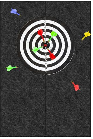 Behogan Filz Dartboard Wandschutz: Selbstklebende Schutzmatte Schwarz, 60x90cm Wandschutz für Dartspiel für Dartboard, Filz-Wandfliesen, Kork-Rückseite (Schwarz)