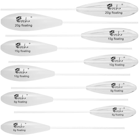Croch Interceptor Controller Float Set – Sbirolino & Oberflächencontroller 10 stück | Schwimmend & Sinking | Weitwurf-Posen für Karpfen, Forelle & Küstenangeln (A: Floating & Sinking)