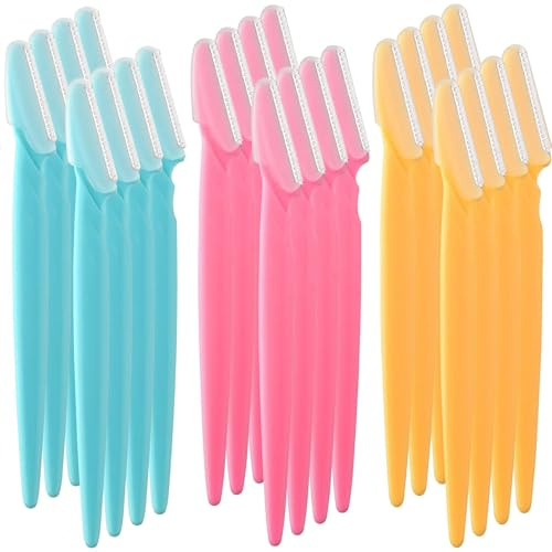 YUNYU Lot de 60 rasoirs à sourcils – Kit de rasoir à sourcils sûr et doux – Forme précise sans douleur pour homme et femme