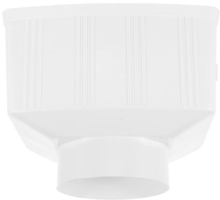WOONEKY Deviatore per Grondaia Rettangolare in PVC 110 MM Accessori per Raccolta Acqua Piovana per Ville Scarico Grondaie in Vinile Design Quadrato per Drenaggio Efficiente