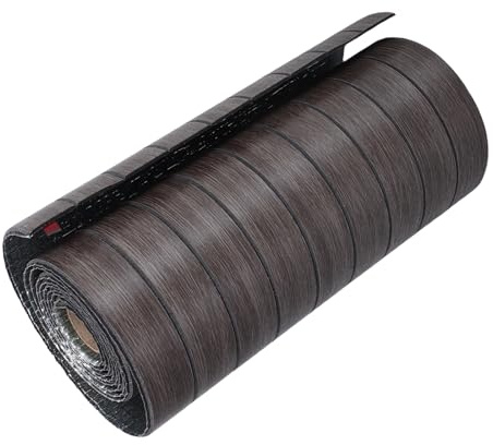 HONITANO Papier Peint Mural Autocollant 3d en Vinyle Épais Marron Foncé 40x300 Cm, Revêtement Imperméable et Isolant Thermique Acoustique pour Salle de Bain, la Cuisine et Séparation