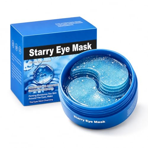 Hyaluronic Acid Augenmasken - Collagen Augen Pads Eye Patches - Hydrogel Augenmaske mit Hyaluron, feuchtigkeitsspendende Augenpflege bei Augenringen & Tränensäcken, für Damen Herren