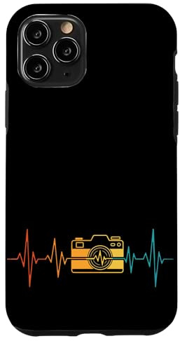 Vintage Analog SLR Camera Heartbeat Retro Photographer Film Case for iPhone 11 Pro