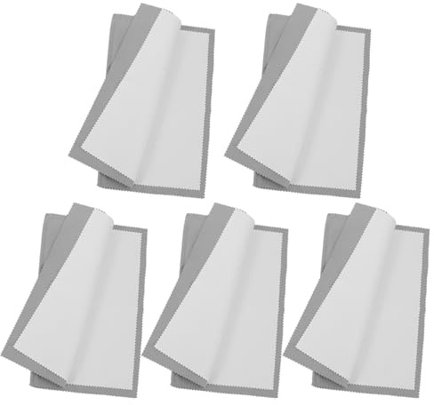 CALLARON Paños para Limpiar Joyas de 4 Capas, Paño Pulidor de Plata y Monedas, 5 Unidades, Tela sin Pelusas para Joyerías y Vitrinas Limpieza y Brillo Restaurado