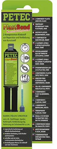 PETEC PlastBond 2 Komponenten Kleber Kunststoffkleber extra stark 24 ml + Mischrohr. Zwei Komponentenkleber zum Kleben von Kunststoff, Metall 98325