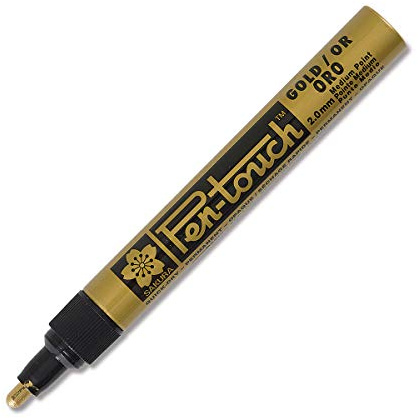 Pen-Touch Medium Point Marker, Paint Ink, Gold, 0.02 x 4.9 x 1.9 cm, 41501