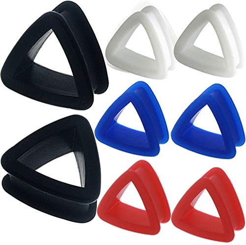 (4 paia) 6g 4mm 4g 5mm 2g 6mm 0g 8mm 00g 10mm 26mm silicone Flesh Tunnel tappi per le orecchie
