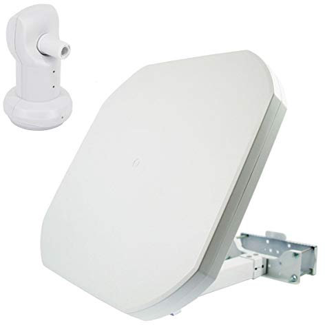 Premium X FLAT43 Sat Flachantenne mit Single LNB Satellitenantenne Digital Satelliten-Anlage für 1 Teilnehmer 4K UHD FullHD HD