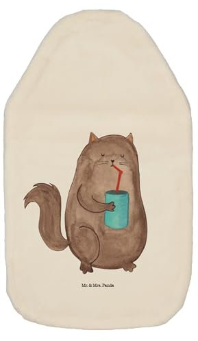 Mr. & Mrs. Panda Wärmflasche Katze Dose - Geschenk, Mietze, Katzenprodukte, Wärmflasche mit Bezug, Miau, Wärmflaschenbezug, Cats, Katzenmotiv,