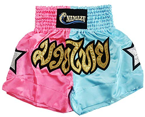 NAMAZU Muay Thai Shorts for Men and Women, High Grade MMA Gym Boxing Kickboxing Shorts Workout Training Grappling Martial Arts Fight Shorts Clothing.