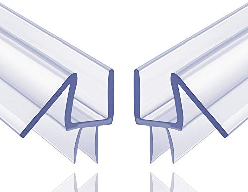 2-Pack Butecare Frameless Shower Door Bottom Seal for Glass Doors – Stop Shower Leaks and Create a Water Barrier (3/8” x 39”)