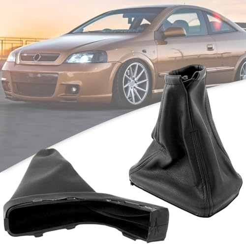 XUKEY Pu Leather Gear Stick Knob Gaiter & Handbrake Cover for Vauxhall Astra G 1998-2004 Coupe, 2000-2004 - Shift in Style