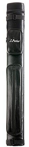 J. Parker Billardköcher für 2 Queues 2/2 & 2/4 Ausführung, hochwertiges Kunstleder Cue-Case für optimalen Schutz, große Zubehörtasche und Tragegurt, Länge 85 cm