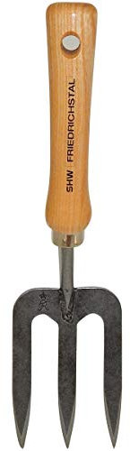 Handgeschmiedete Handgabel mit Eschenholzgriff - Ideal für wurzelschonende An- und Umpflanzarbeiten von SHW-FIRE