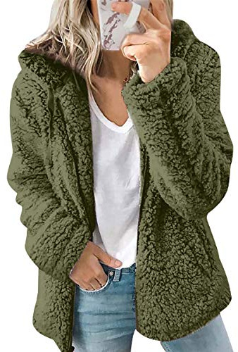 Peuignao Abrigo Teddy Mujer Abrigos Borrego Mujer Tallas Grandes Cazadoras Señora Chaqueta Polar Larga Mujer Invierno Anorak Mujer Chaqueton Borreguito Chaquetones Peluche Oversize Chaquetas Polares