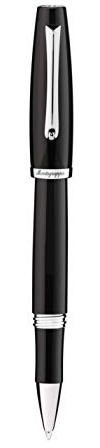 Montegrappa Tintenroller Manager aus Edelstahl in der Farbe Schwarz, ISMANRIC | Geometrie perfette e rifiniture di precisione segnano un nuovo capitolo nell’evoluzione dello stile moderno della scrittura