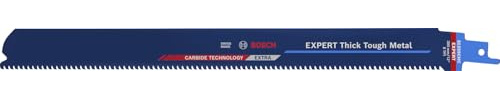 Bosch Professional 1x Expert ‘Thick Tough Metal’ S 1255 CHC Reciprocating Saw Blade (for Tough steel, Cast iron, Length 300 mm, Accessories Reciprocating Saw)