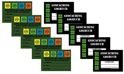 Filmdosen Refill Set - Logbücher und Aufkleber Geocaching Versteck Dose Nachfüll