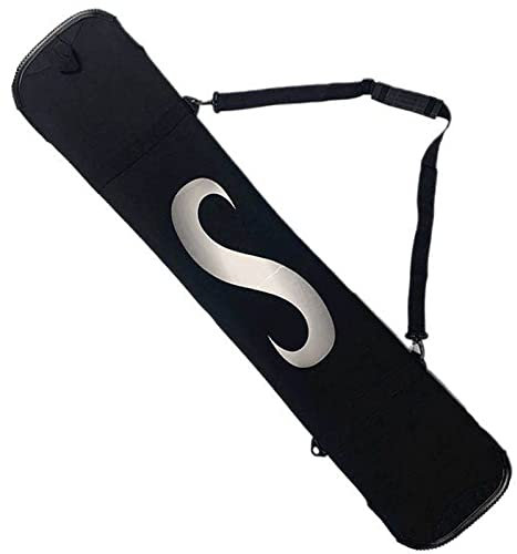 WEALTHY73 Tragbare Allround-Snowboardtasche, Furnierschutzhülle, Aufbewahrungstasche, Snowboardrucksack, Verbreitertes, Elastisches, Wasserdichtes SBR-Gewebe,Black,160CM