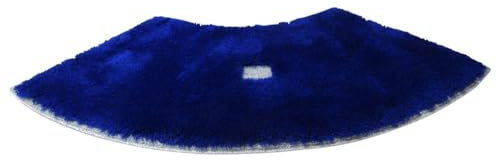 Nicol Badteppich Piazza 75 x 140 für Runddusche Farbe Royalblau Kontur mit Silbermetallisiertem Garn