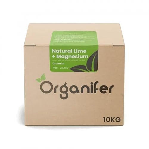 Chaux Jardin Avec Magnésium - 10 Kg - 100 M2 - Chaux Vive Agricole Granulée - Engrais Universel Granule Pour Gazon, Potager Et Sols Acides - Taille 0,3-1 Mm - 1% De Mgco3 - Organifer