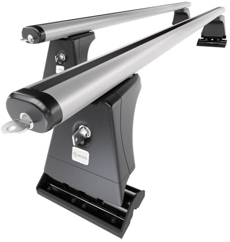 Mossa - Alu-Dachträger kompatibel mit Mazda 6 mk I Hatchback (2002-2007) - silbern Dachträger Dachgepäckträger - Montagepunkte 1