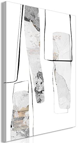 murando - Akustikbild Abstrakt Bilder Akustikschaum Hochleistungsschallabsorber Schallschutz Leinwand 1 tlg Wandbild Raumakustik Schalldämmung Holz Stein Figur geometrisch