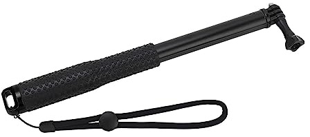 Bastone per Selfie Monopiede, Cellulare da 36 Pollici con Fotocamera D'azione, Allungabile, Portatile, in Lega di Alluminio, Arancione (Nero)