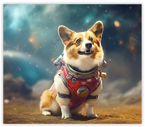 SMTDeco Protection plaque de cuisson, vitrocéramique, verre trempé, pour cuisinières électrique, à induction,planche à découper 60x52 cm une pièce Chien Cosmos Orange (107006)