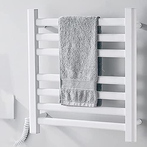 AdwOa Scaldasalviette, Scaldasalviette da Bagno, Antracite Elettrico Curvo Scaldasalviette Radiatore da Bagno Radiatore da Bagno Moderno a Parete, Bianco Decoration