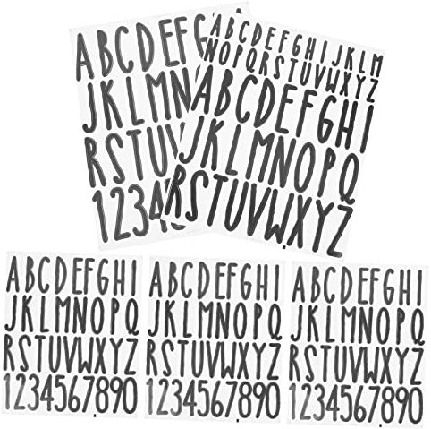 UKCOCO 5blätter Briefkasten Zahlen Aufkleber Pvc Buchstaben Zahlen Für Außen Hausnummer Schilder Briefkästen Mülltonnen Reflektierend