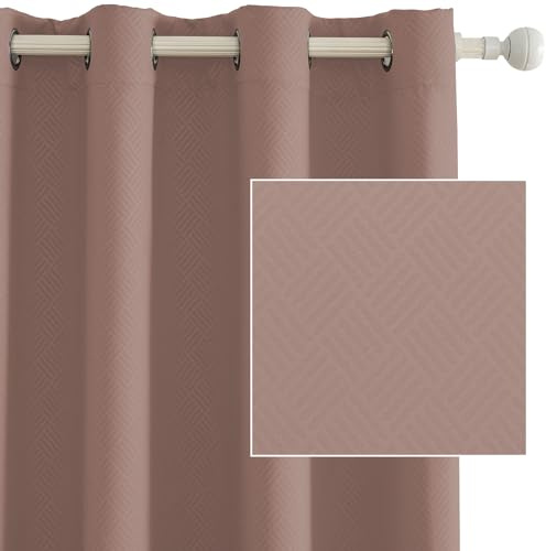 Ystyle Verdunklungsvorhänge 2er Set, Thermovorhang Gegen mit Ösen, 140x260 cm, Modern Gardinen Abdunkelnde Vorhänge Wohnzimmer Schlafzimmer, Schallschutz Vorhang, Rosa Selvatica