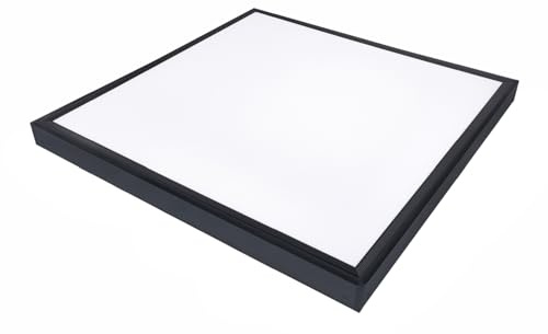 KOLORENO - Deckenlampe für Büro Rasterdecken - Bürolampe - Deckenleuchte LED, Lampe LED, Panel Flach, Groß - zum Einbau in Kassettendecken - 60x60 cm, 40W - Neutralweiß 4500K - Schwarz