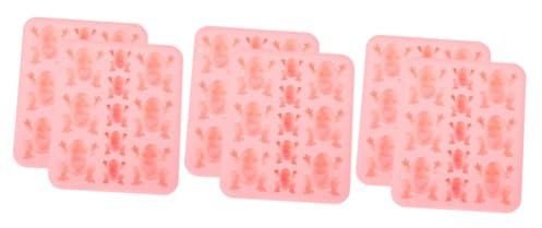 STOBOK 6 Stk Froschform Silikonform Tierbackformen Diy Schokoladenform Frosch-süßigkeitsform Anhänger-gepäckanhänger-form Zuckergussform Gummiformen Rosa Kuchenform Kieselgel Modellieren