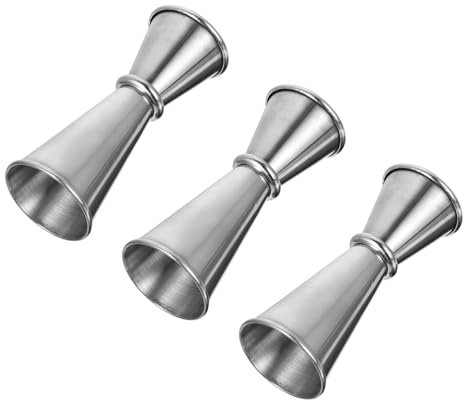 CIYODO 3piezas Jiggers De Acero Inoxidable Para Cócteles Medidor Doble De Utensilios De Bar Para Bebidas y Cócteles Casa o Profesionales