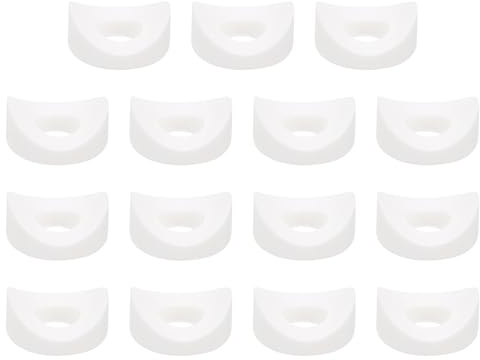 QUARKZMAN 50pz Rondelle Rotondo in Plastica 6mm x 14mm x 3mm Bianco | Rondelle Concave in Pe, Distanziatore Dispositivo di Fissaggio, Macchina per Fissaggio Tubo Tondo