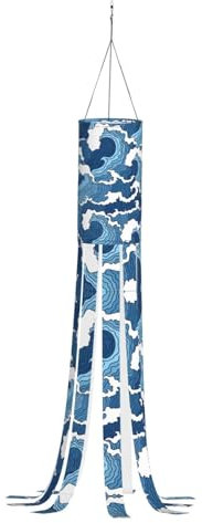 Windsack mit Sturmsee-Druck, saisonaler Windsack, für Herbst, Winter, Thanksgiving, Outdoor und Geister-Thema, Windsack mit Stange