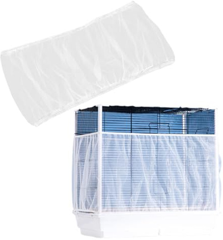 WeddHuis Parrot Nylon Mesh Bird Cage Cover, Bird Cage Seed Catcher, Bird Cage Protective Net (Suitable for Cages with a Circumference of 150-180cm)