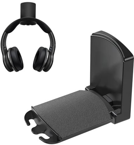 Aomhrek Support pour Casque Crochet de Rangement pour Casque Support de Casque Mural Aucun Poinçonnage Requis Pliable pour Casque