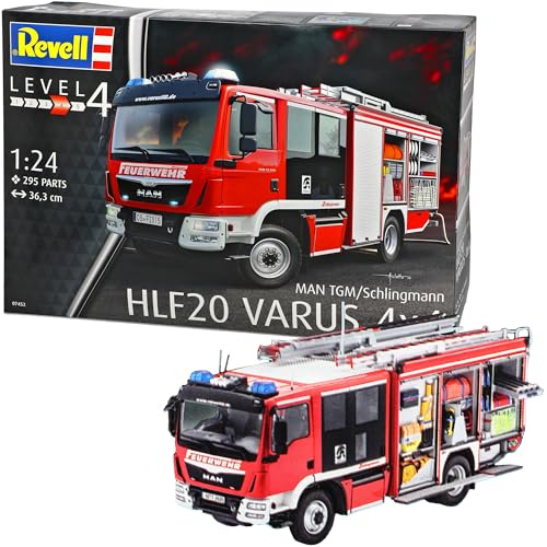 MAN TGM Schlingmann HLF20 Varus 4x4 07452 Bausatz Kit 1/24 Revell Modell Auto mit individiuellem Wunschkennzeichen